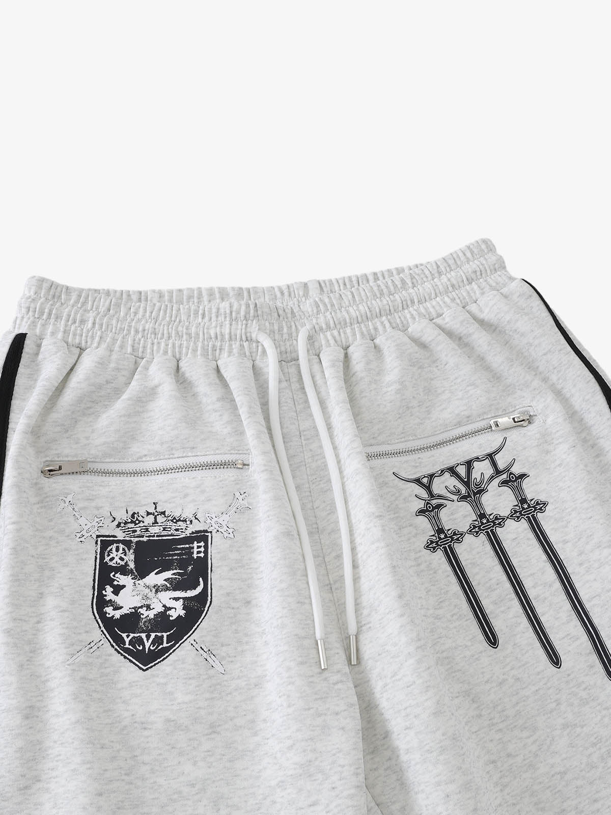 Crest & Sword Graphic Side Stripe Sweatpants