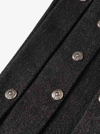Studded Pleat Wide Leg Denim Jeans - 2606