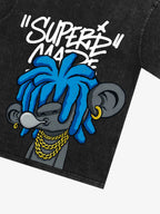 Theprecipice Graffiti Trend Blue Dreadlock Boy T-Shirt