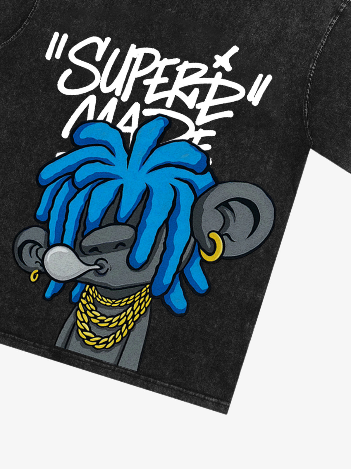 Theprecipice Graffiti Trend Blue Dreadlock Boy T-Shirt