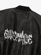 Thorn Destruction Frame Pattern Leather Vest