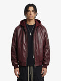 Retro Distressed Washed PU Leather Cotton Jacket