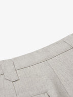 Tie Detail Relaxed Fit Draped Suit Pants
