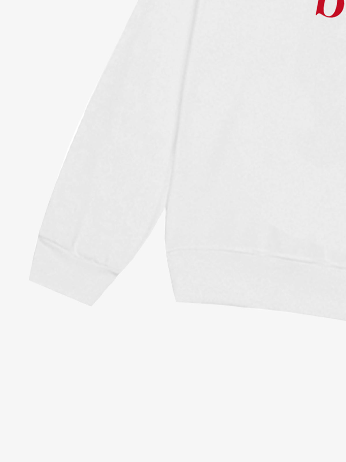 Street Contrast Design Slogan Print Round Neck Sweatshirt