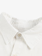 Fun Distressed Raw-Edge Printed Long-Sleeved Shirt