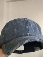 Washed Distressed Frayed Brim Baseball Cap