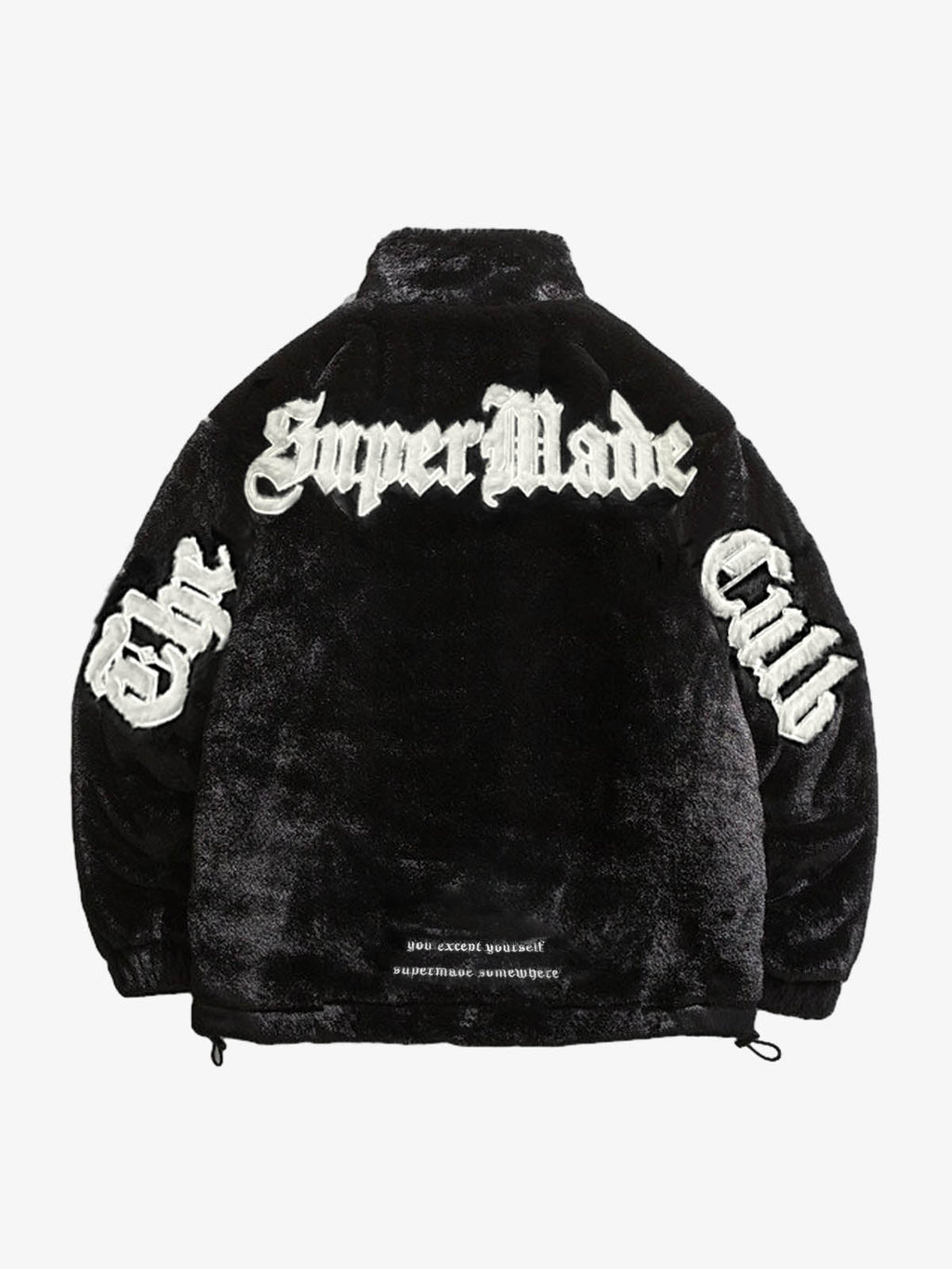 Theprecipice Street Letter Embroidered Fleece Jacket - 1838