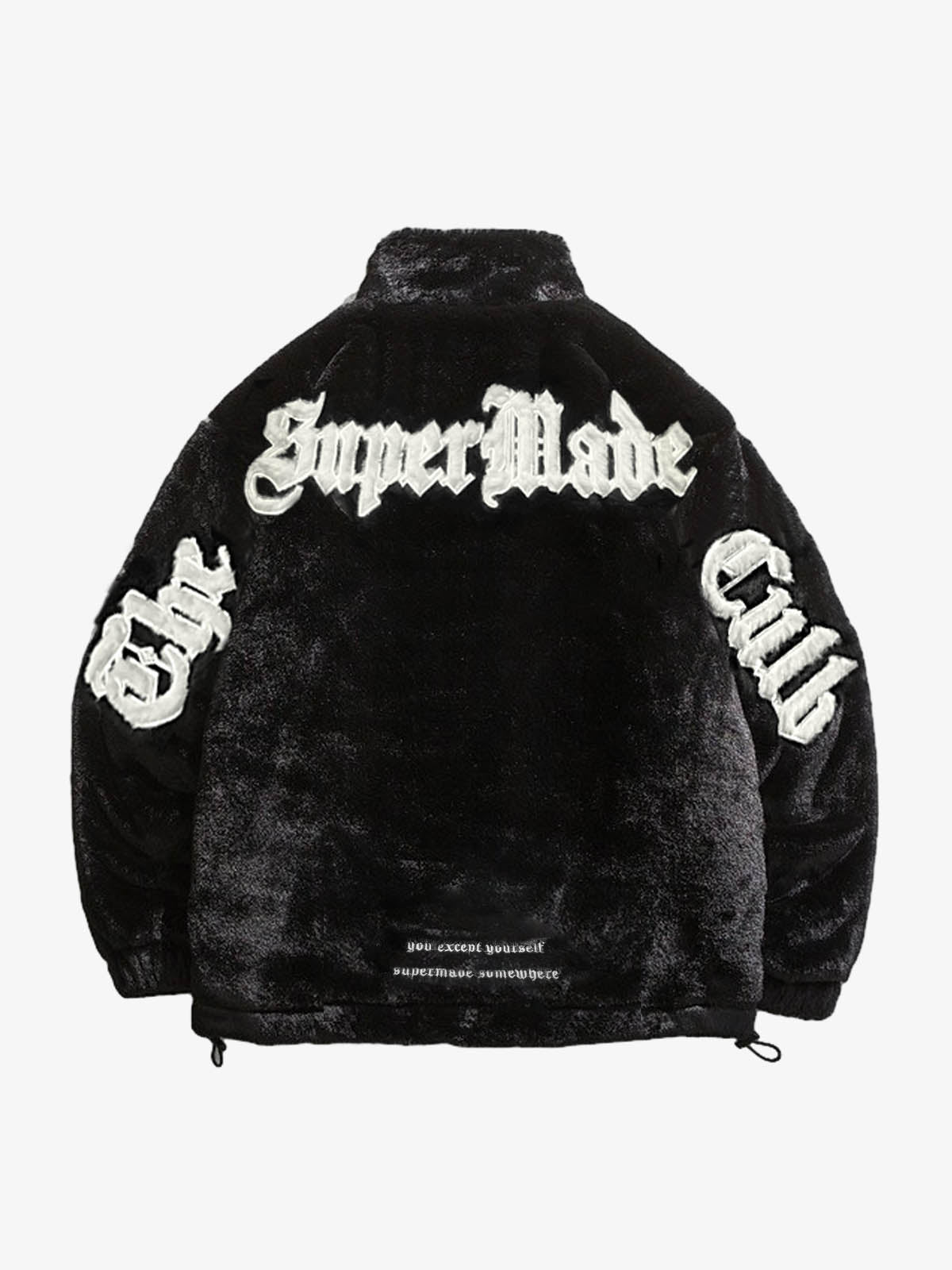 Theprecipice Street Letter Embroidered Fleece Jacket - 1838