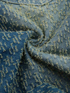 Vintage Distressed Textured Ripped Wide Leg Denim Jorts