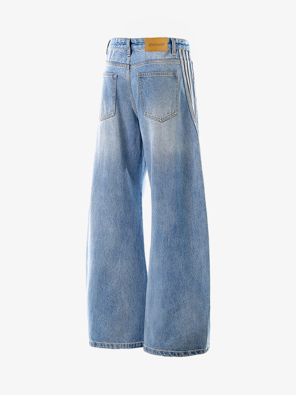 Washed Side Stripe Machete Jeans