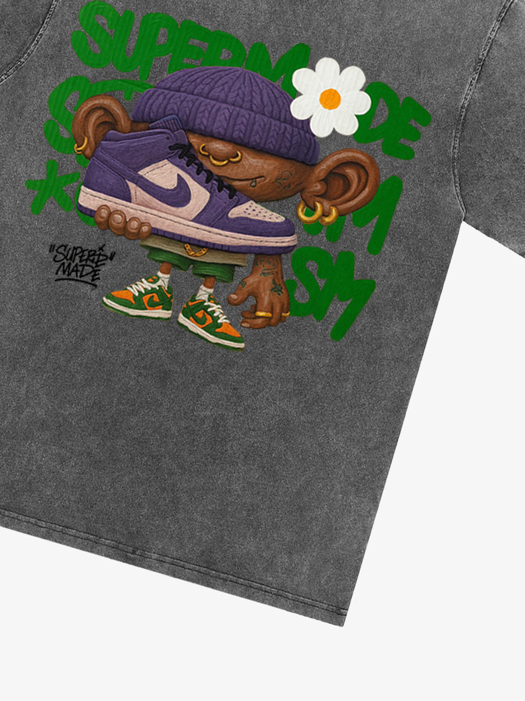 Street Cartoon Sneaker Graffiti Sneaker T-shirt