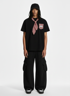 Street Plaid Tie Short Sleeve T-Shirt