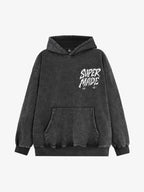 Distressed Graphic Bold Angel Wings Design Hoodie