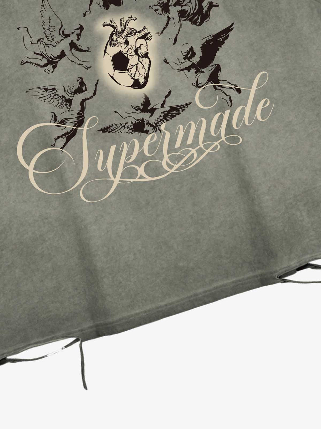Vintage Washed Cherub Soccer Heart Graphic Sleeveless T-Shirt