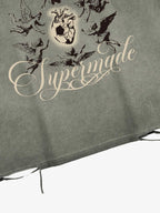 Vintage Washed Cherub Soccer Heart Graphic Sleeveless T-Shirt