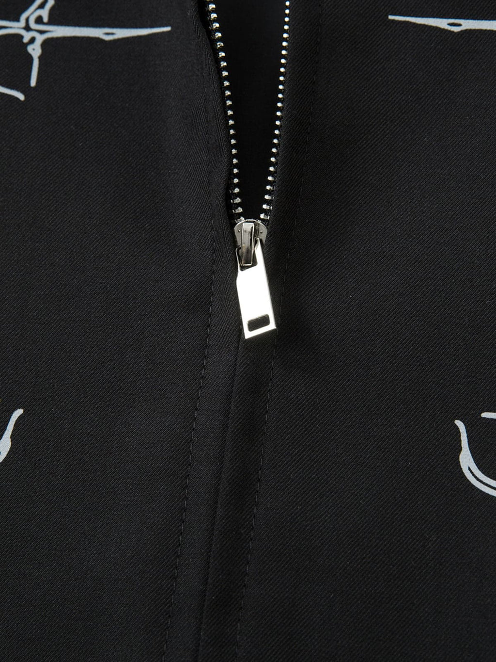 Street Gothic PU Leather Collar With Thorn Print Jacket