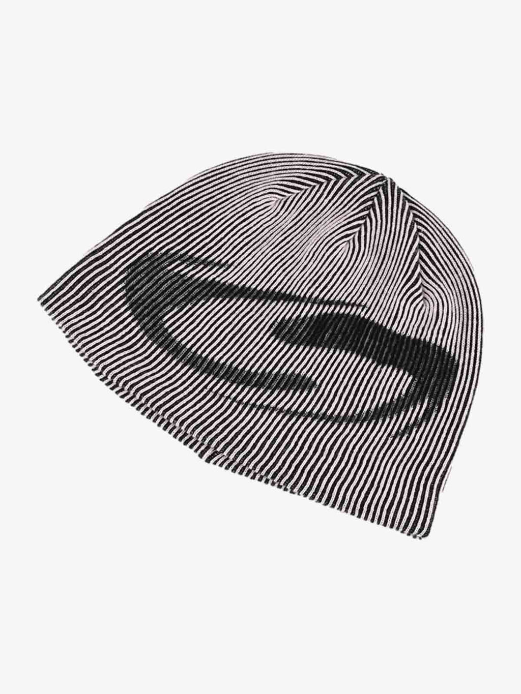 Retro High-Street Striped Graphic Knit Beanie