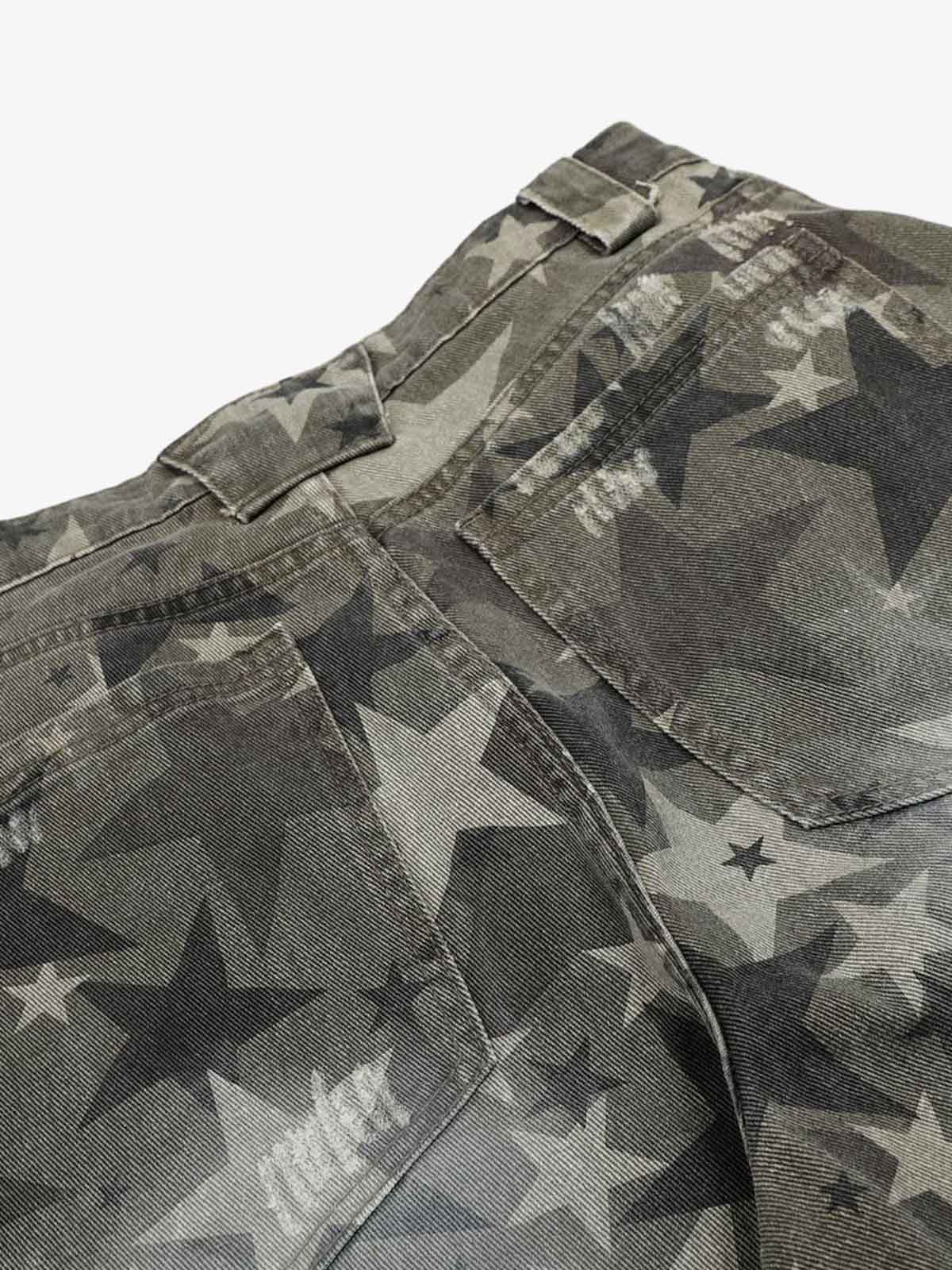 Camouflage Machete RO Star Wide-Leg Jeans