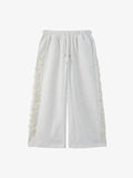 Pearl Embellished Wide-Leg Sweatpants