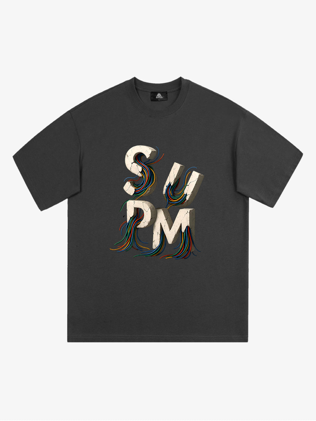 SPMD Letter Cable Graphic T-Shirt