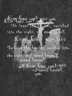 Metallic Script Letter Cross Graphic Hoodie