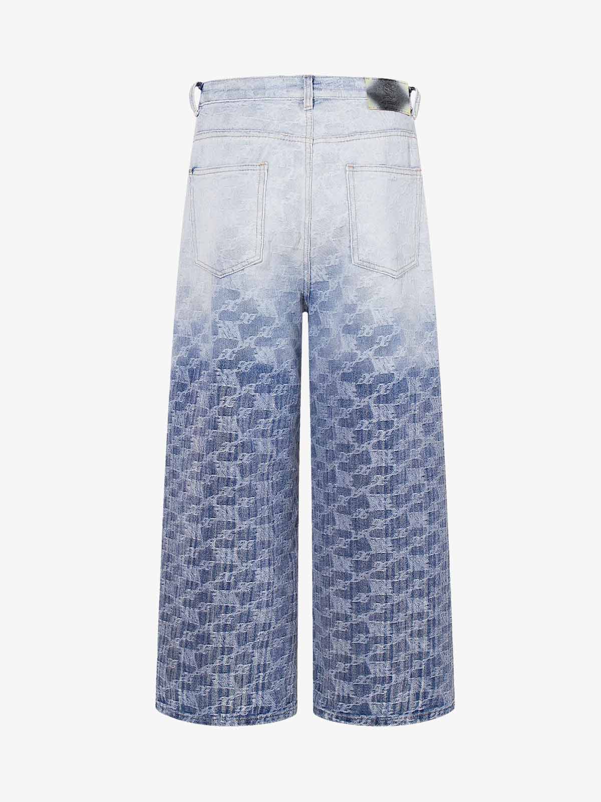 Gradient Wash Jacquard Denim Jeans