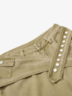 Street Detachable Belt Baggy Pants
