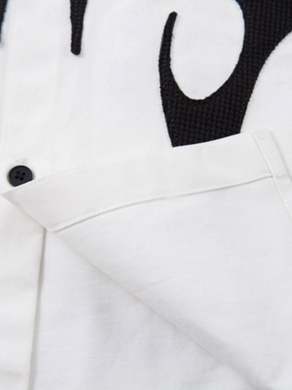 Tribal Flame Layered Cotton Linen Shirt