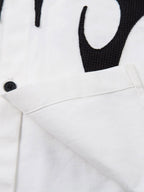 Tribal Flame Layered Cotton Linen Shirt