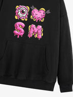 Street Dripping Letter Eyeball Graffiti Hoodie