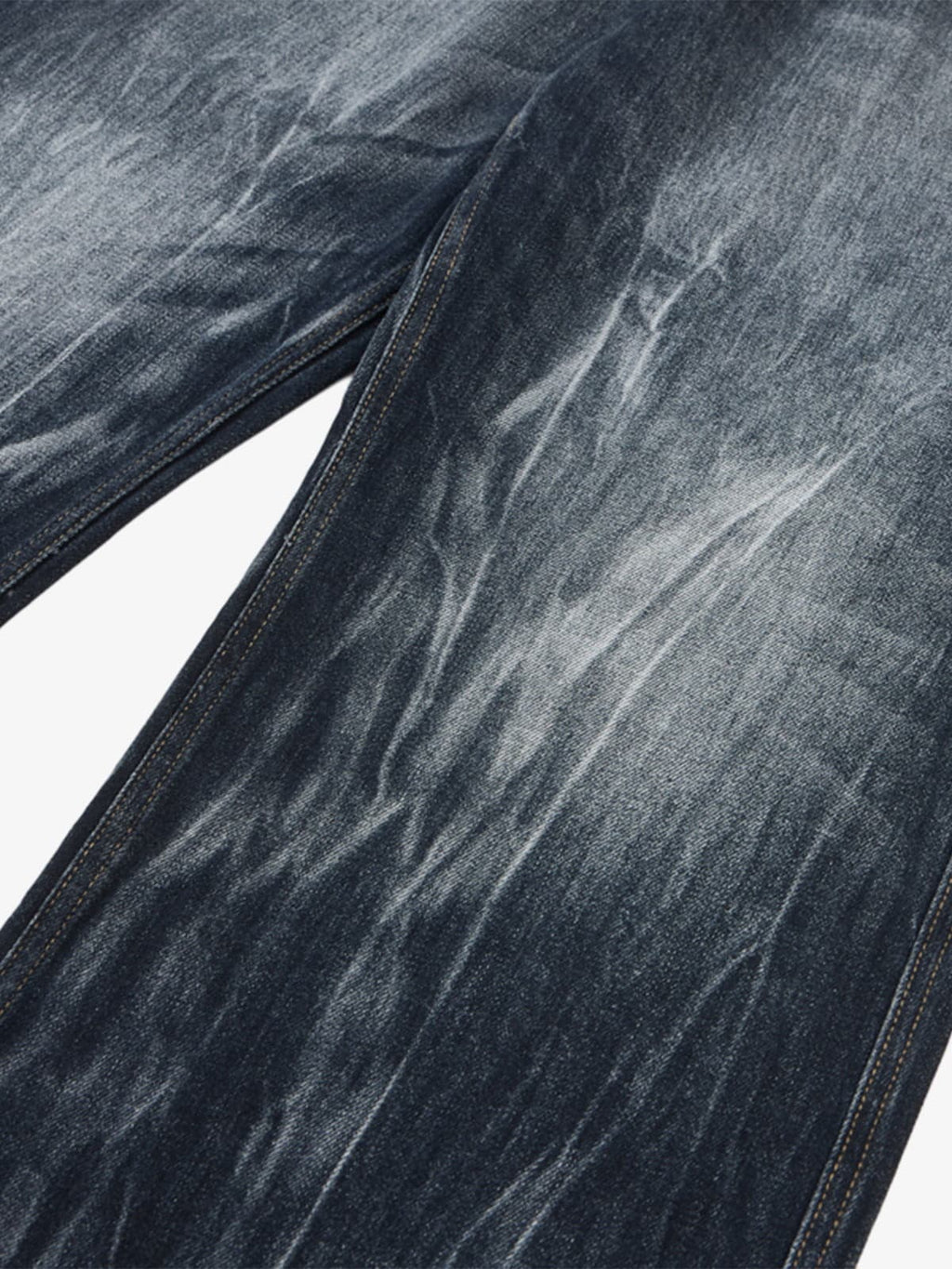 Vintage Distressed Wash Wide Leg Jeans