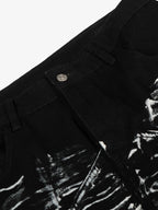 Street Star Painted Barrel Jeans