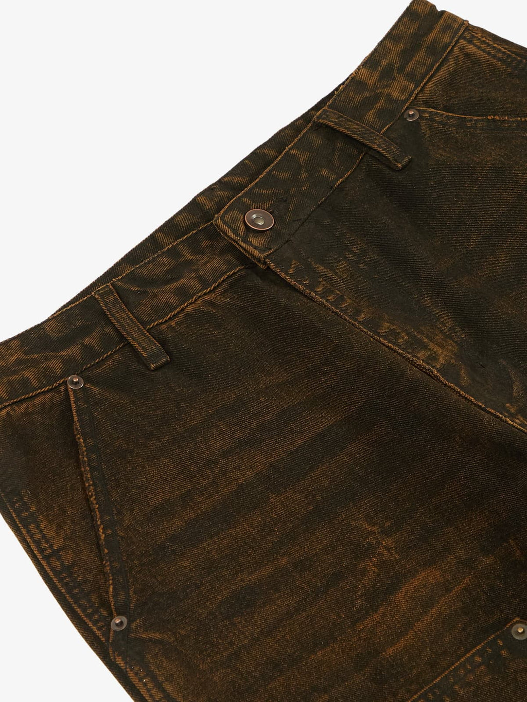 Vintage Mud-Dyed Wash Deconstructed Patchwork Jeans