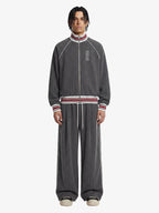 Pinstripe Vertical Embroidery Track Jacket