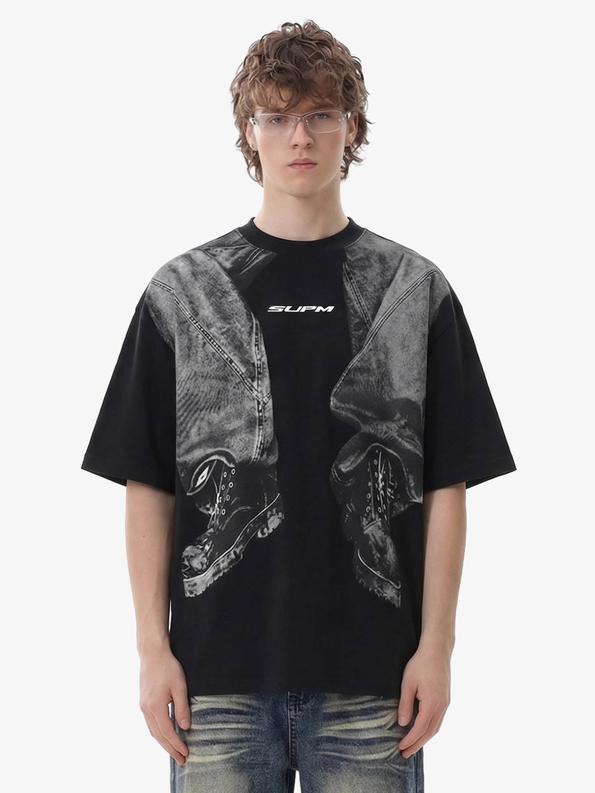 3D Trompe L’Oeil Graphic Short Sleeve T-Shirt - 2610