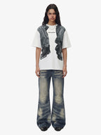 3D Trompe L’Oeil Graphic Short Sleeve T-Shirt - 2610