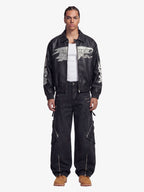 Faux Leather Vintage Street Black Air Jacket - 1821