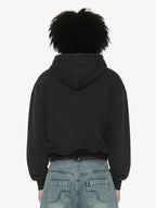 Rivet Detail Fleece Zip Up Hoodie