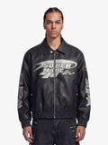 Faux Leather Vintage Street Black Air Jacket - 1821