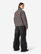 Retro Washed Distressed Deconstructed Patchwork Barrel Jeans