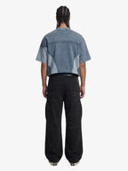 Cotton Hole Patch Pleated Multi-Pocket Cargo Casual Pants