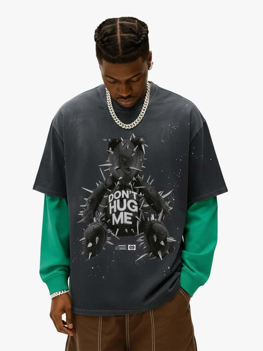 Spiked Bear Graphic T-Shirt