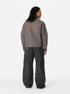 Retro Washed Distressed Deconstructed Patchwork Barrel Jeans