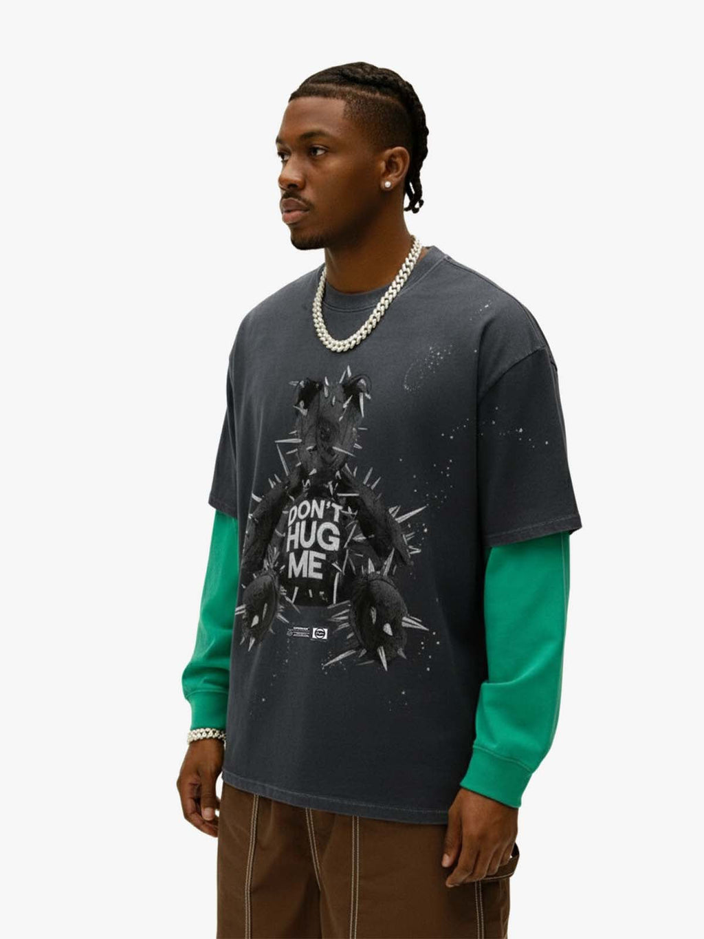 Spiked Bear Graphic T-Shirt