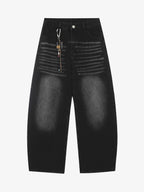 Vintage Embroidered Cross Washed Scimitar Jeans