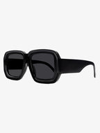 Retro Square Frame Wide Temple Sunglasses