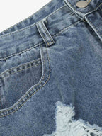 Retro Ripped Cargo Jeans