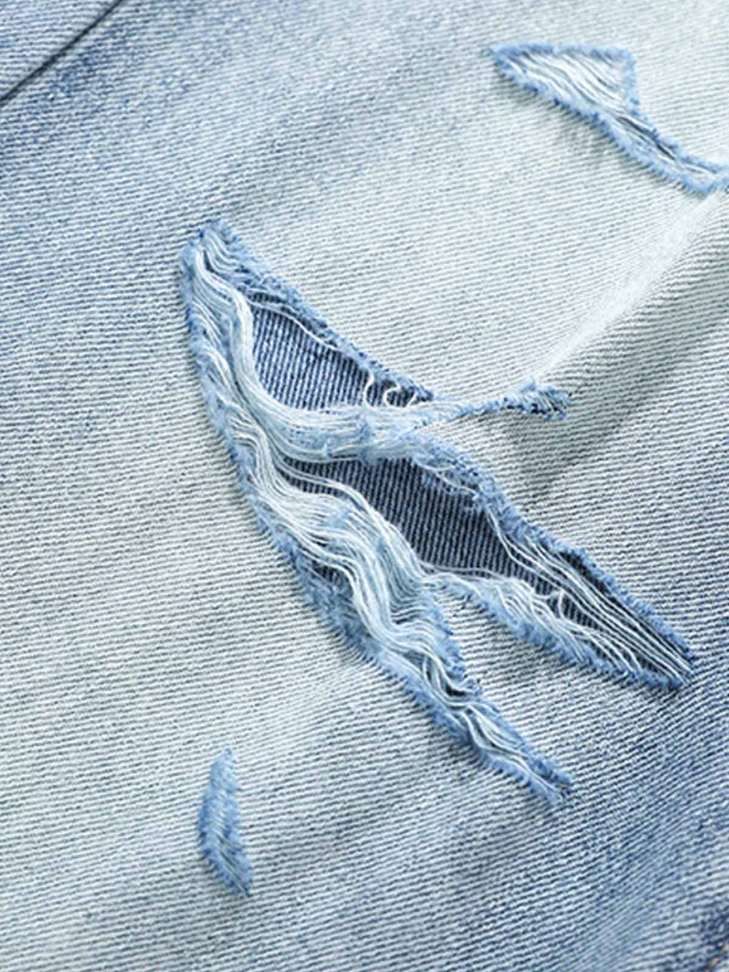 Denim Ripped Washed Distressed Jeans - 2503