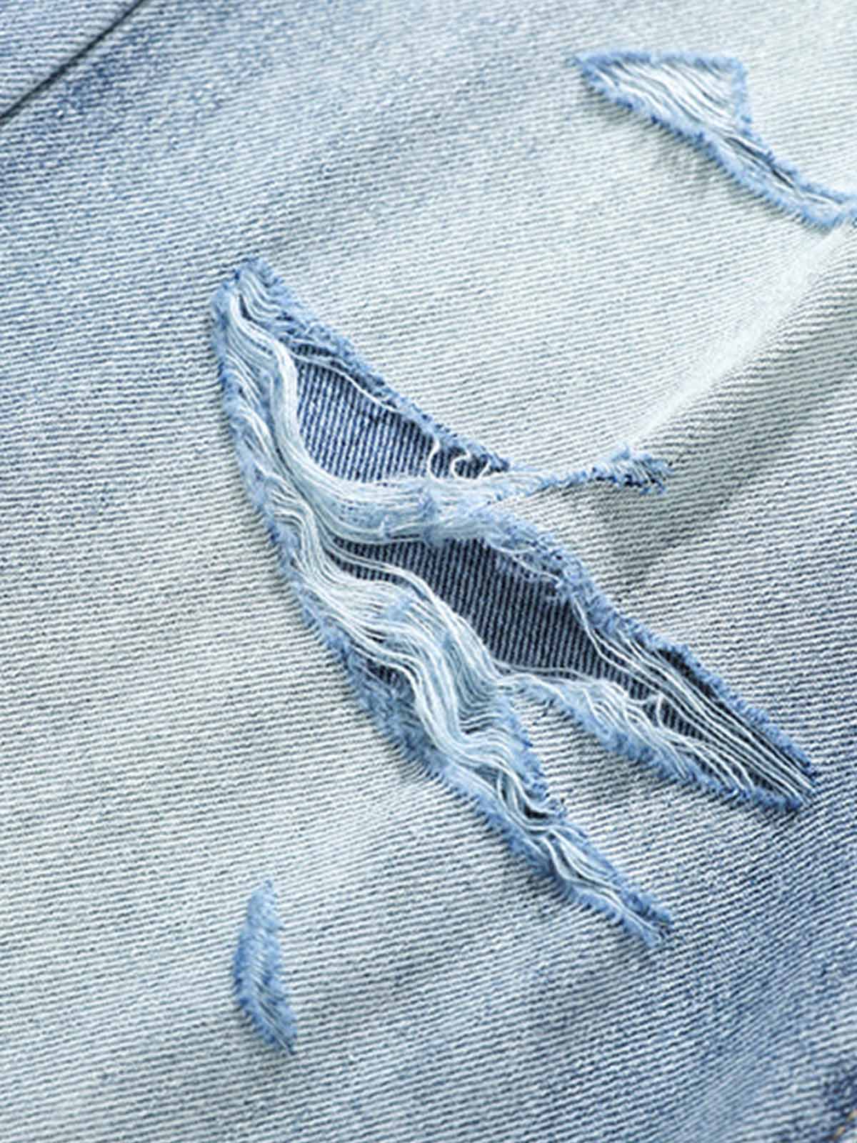 Denim Ripped Washed Distressed Jeans - 2503