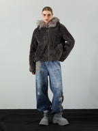 Theprecipice Fur Hooded Quilted Sherpa Jacket - 2304